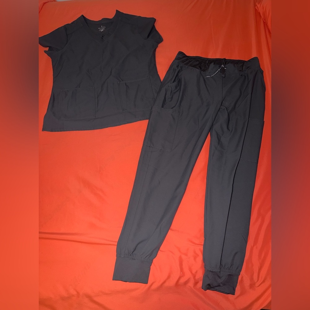 Women's Grey Scrub Set